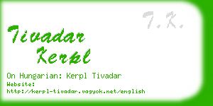 tivadar kerpl business card